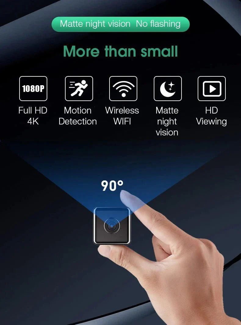Mini Wireless Camera W10 | 1080P Wi-Fi Compact Security Cam with Night Vision & Motion Detection - Tazeet.com