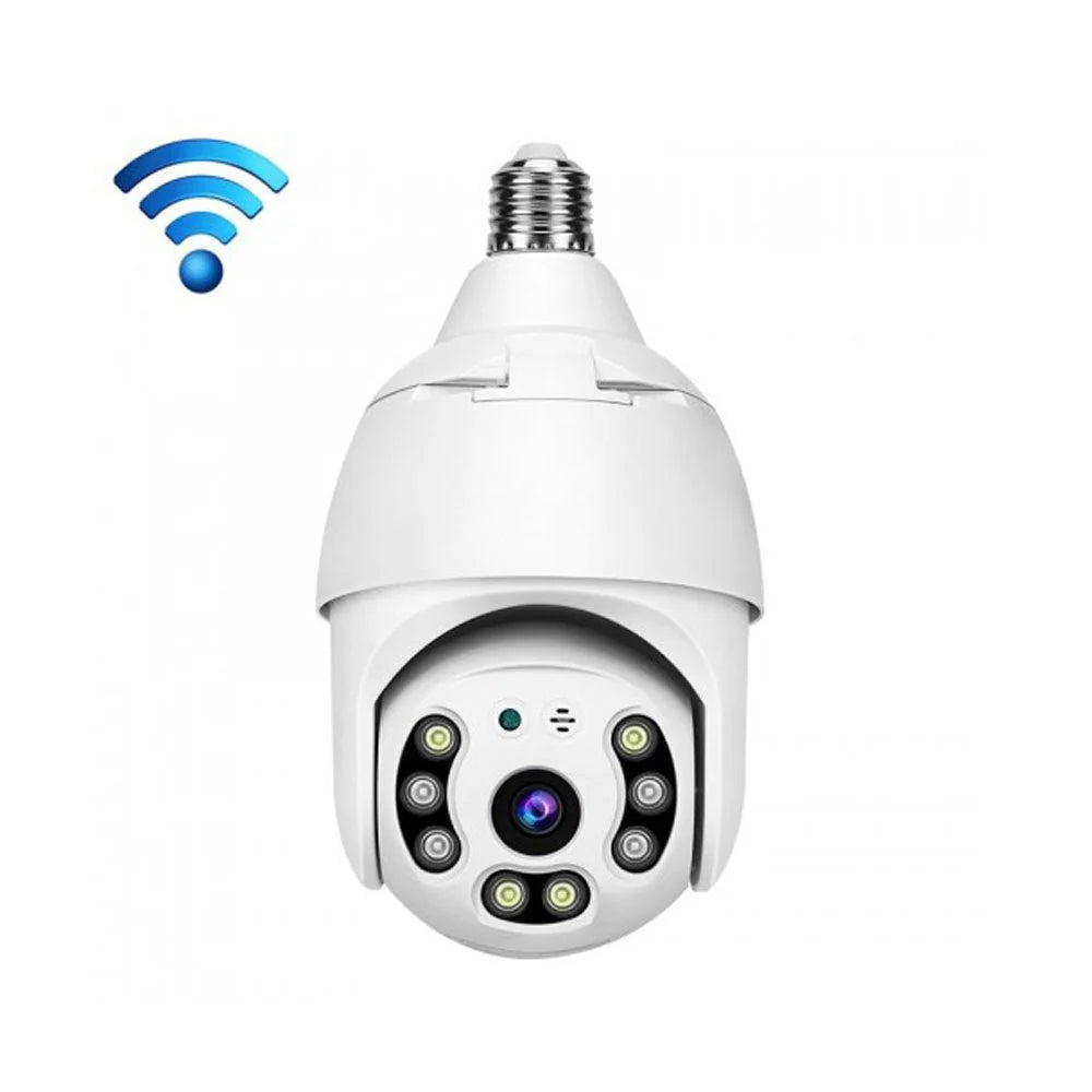 PTZ Wireless Bulb Camera Y28 | 2MP | 1080P HD Resolution | 275° Pan & 95° Tilt | IR Night Vision | Motion Detection | Two-way Audio | Wi-Fi | App Connectivity - Tazeet.com
