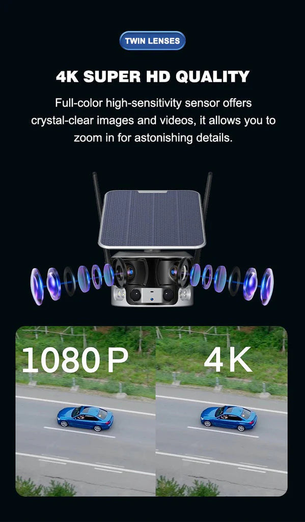 Y6 Solar Dual-Lens Security Camera 4K - product image 9