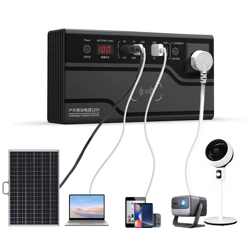 Tazeet FAC-200X Portable Power Station | 200W Power Bank with Wireless Charging | Emergency & Outdoor Use
