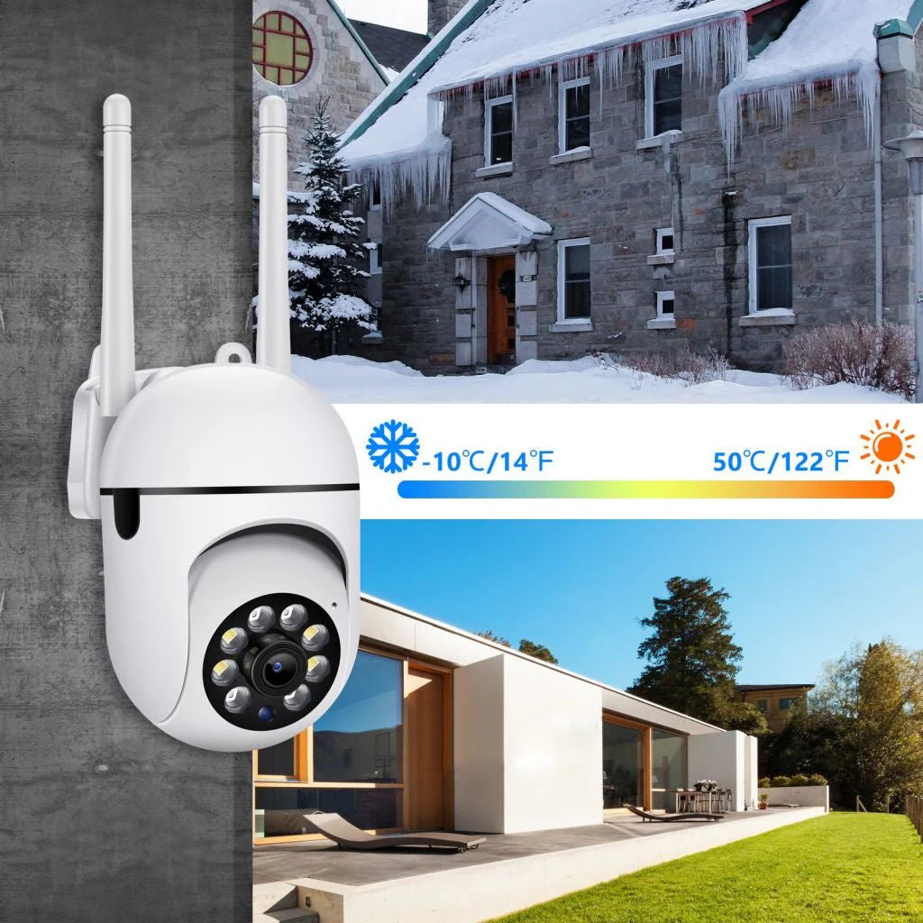 NIP-27 PTZ Wireless Camera | 1080P Resolution, 360° Pan, Night Vision, Two-way Audio - Tazeet.com
