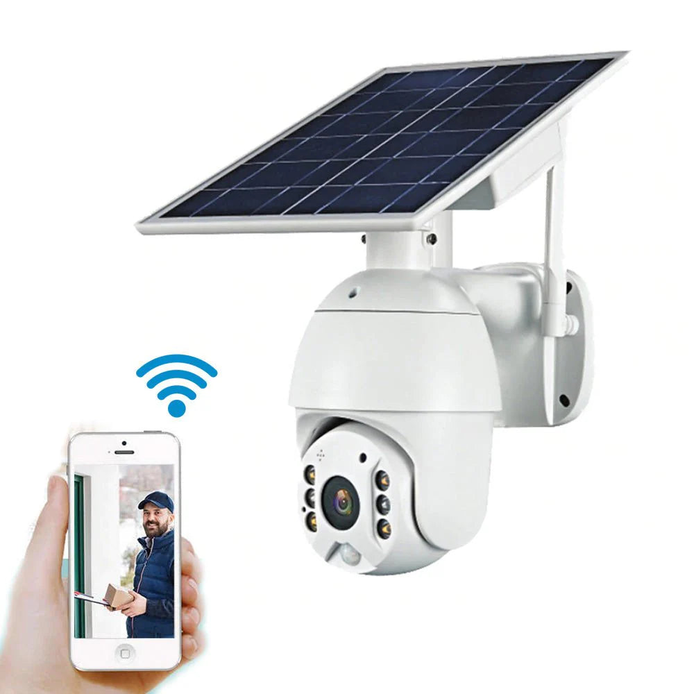 Solar PTZ Wireless Camera RBX-S10 | 5MP, 360° PTZ, Full-Color Night Vision, IP65 Waterproof - Tazeet.com