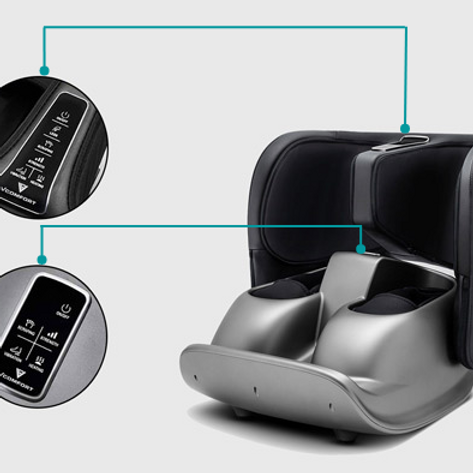 Foldable Foot and Calf Massager with Heat, Kneading, Vibration & Reflexology Therapy – Perfect for Relaxation & Pain Relief - Tazeet.com