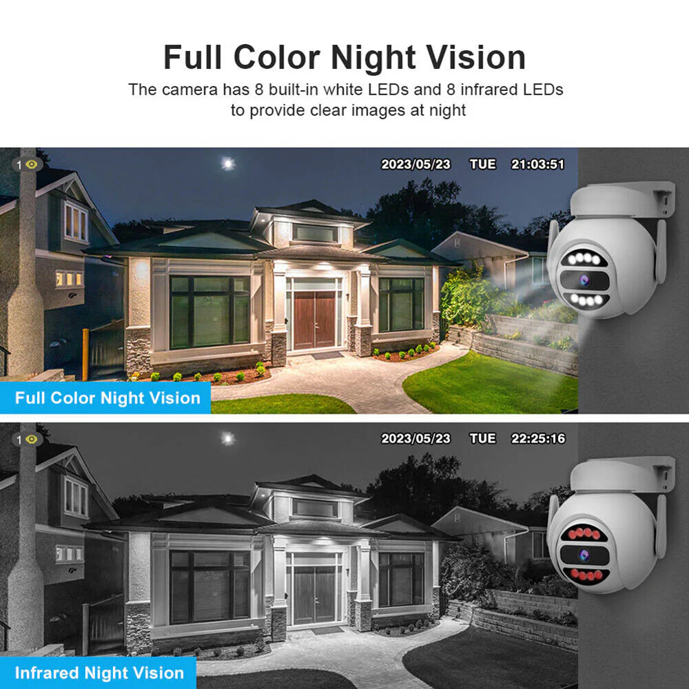 SH047 PTZ Wireless Camera | 4MP 2K Resolution, IR Night Vision, Human Tracking, Two-Way Audio, IP66 Waterproof - Tazeet.com