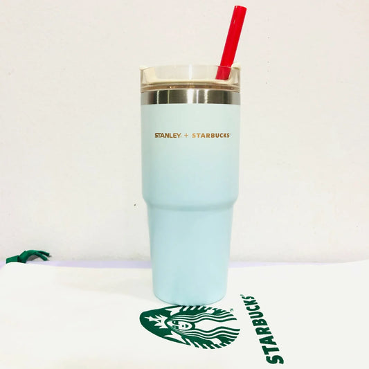 Stanley + Starbucks Quencher H2.0 FlowState Stainless Steel Vacuum Insulated Tumbler with Lid and Straw, 20oz - Tazeet.com