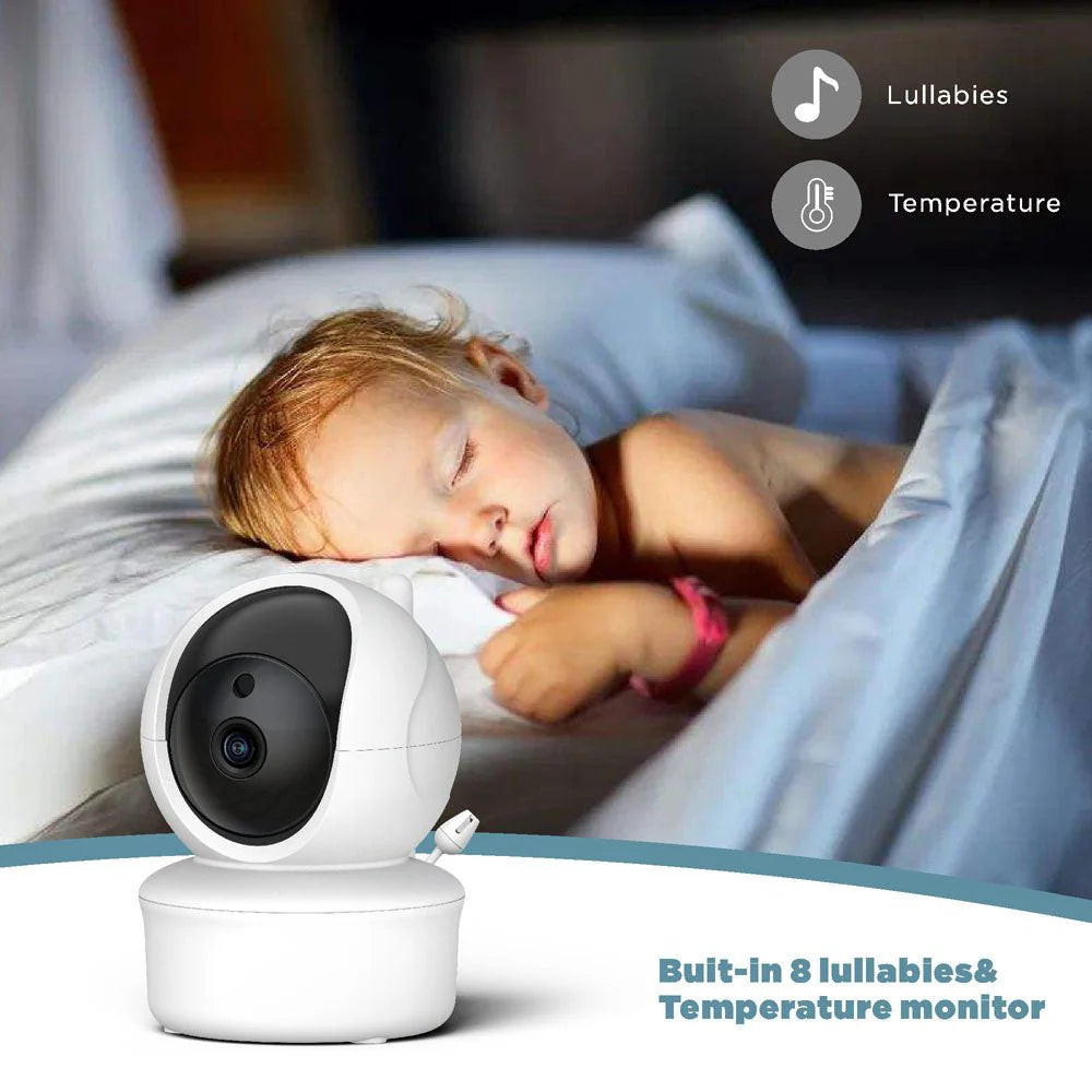 PTZ Wireless Baby Monitor | 5” LCD Display | Two-Way Audio | IR Night Vision | Lullabies | Temperature Alarm - Tazeet.com