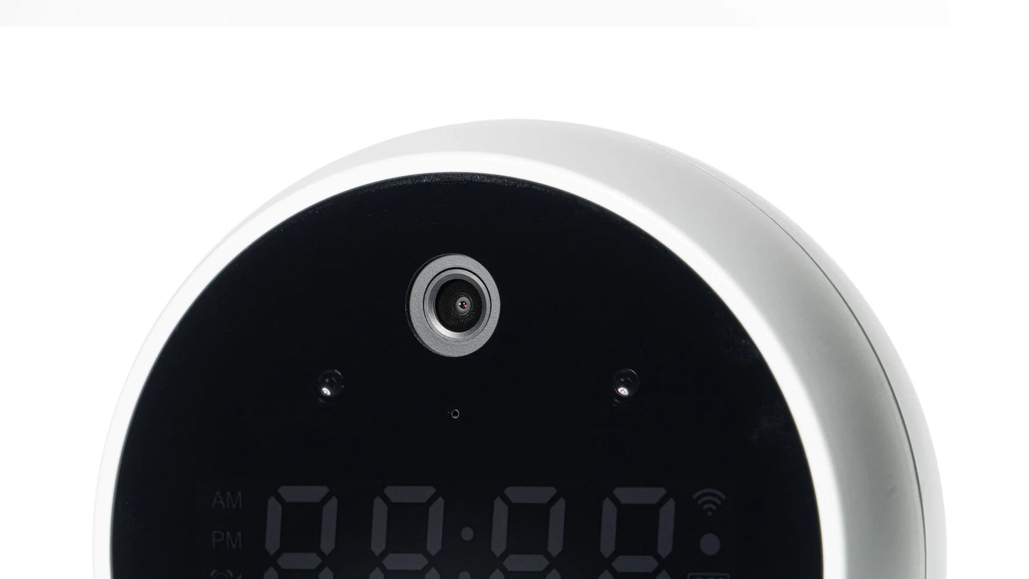 Table Clock with Wireless Camera Model X7-1080P, 1080P Resolution, Night Vision, Motion Detection, App Connectivity, USB Type-C Charging - Tazeet.com