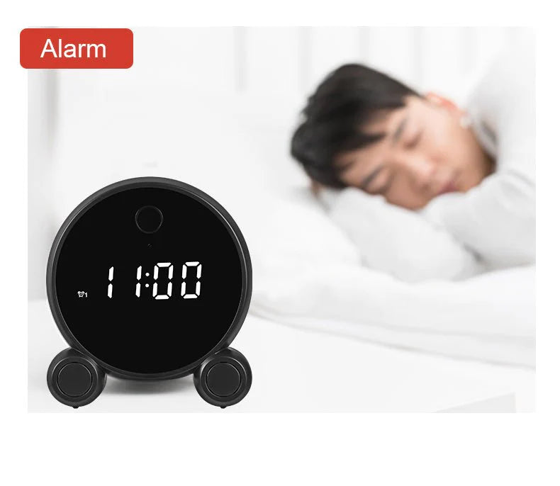 Table Clock with Wireless Camera Model X7-1080P, 1080P Resolution, Night Vision, Motion Detection, App Connectivity, USB Type-C Charging - Tazeet.com