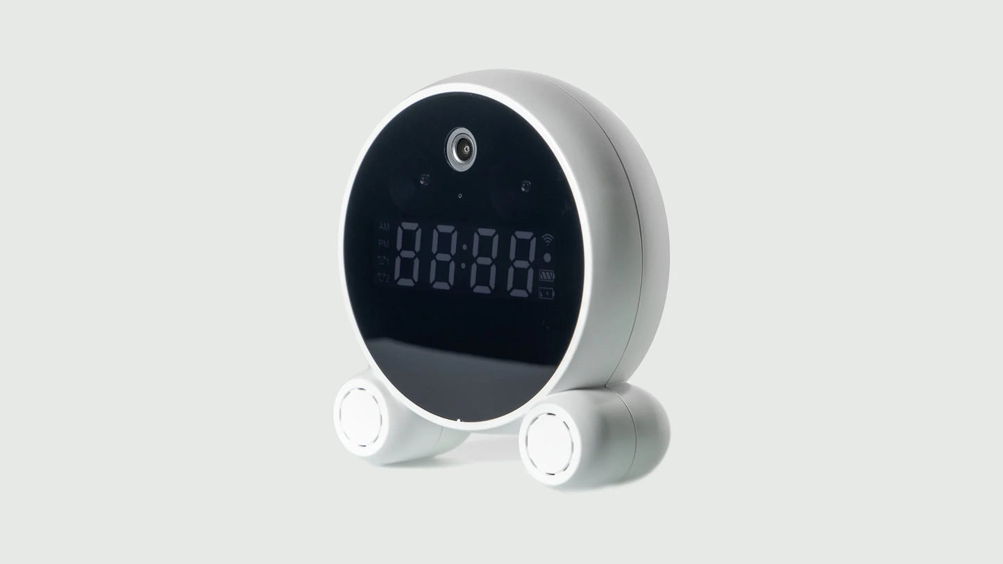 Table Clock with Wireless Camera Model X7-1080P, 1080P Resolution, Night Vision, Motion Detection, App Connectivity, USB Type-C Charging - Tazeet.com