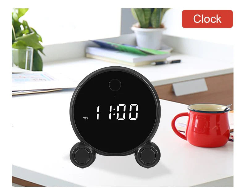 Table Clock with Wireless Camera Model X7-1080P, 1080P Resolution, Night Vision, Motion Detection, App Connectivity, USB Type-C Charging - Tazeet.com