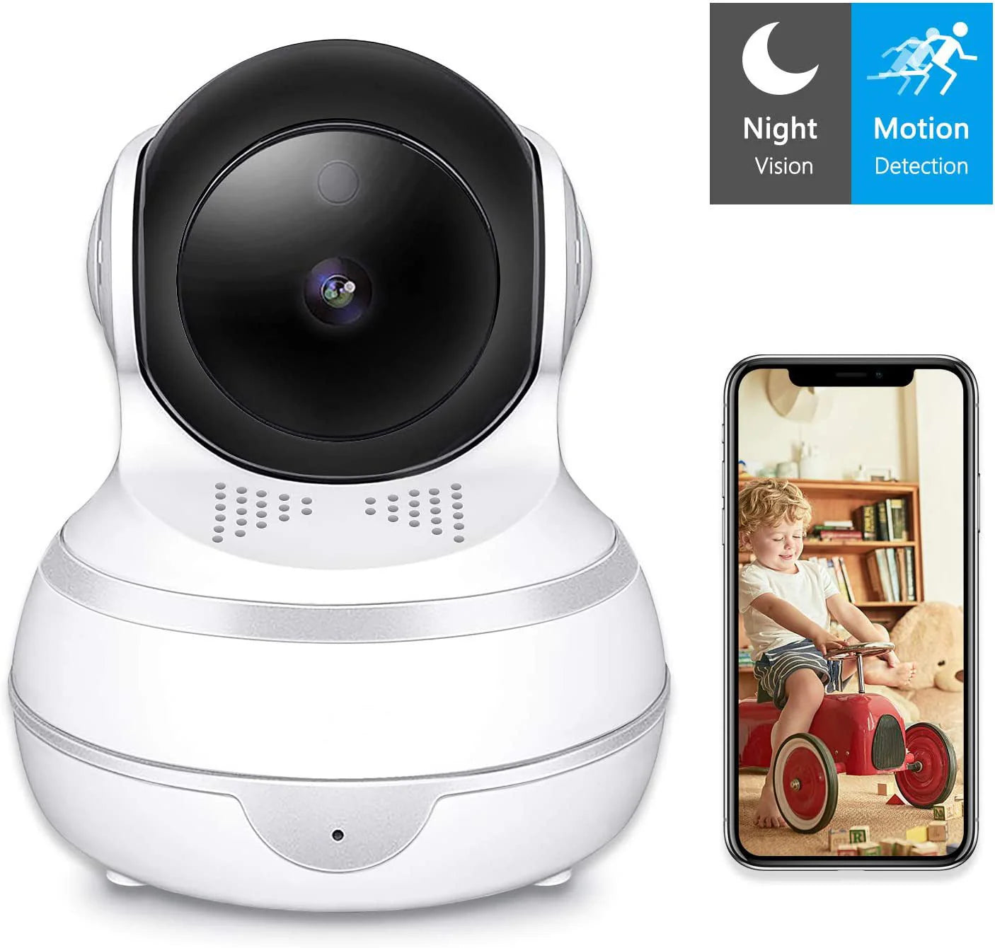 PTZ Wireless Camera XY-R9820 | 2MP | 1080P Resolution | 345° Horizontal, 115° Vertical | Motion Detection | Two-way Audio | Ethernet Connectivity - Tazeet.com