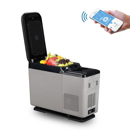 15L Portable Car Fridge with APP Control, Dual Power, 4 - Hour Battery, DC 12V/24V for Vehicles & Camping - Tazeet.com