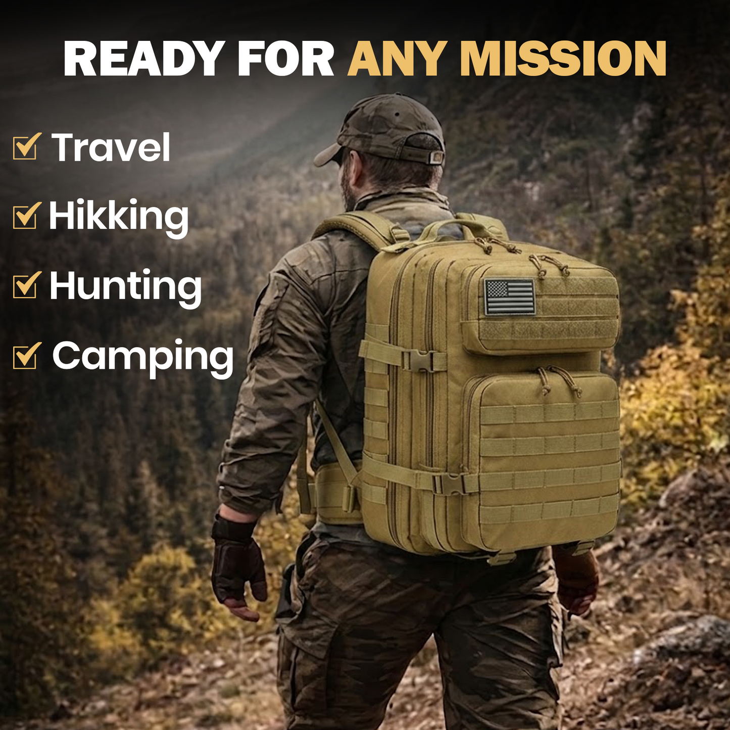 40L Outdoor Hiking Backpack – Waterproof MOLLE Travel & Camping Bag - image 14