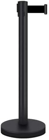 TAZEET Retractable Queue Barrier Stanchion – 2M Black Nylon Belt, 4-Way Steel Crowd Control Post with Heavy Duty Base – 1PC, 2PCS, 4PCS, 6PCS & 8PCS Pack – For Banks, Malls, Airports & Events UAE