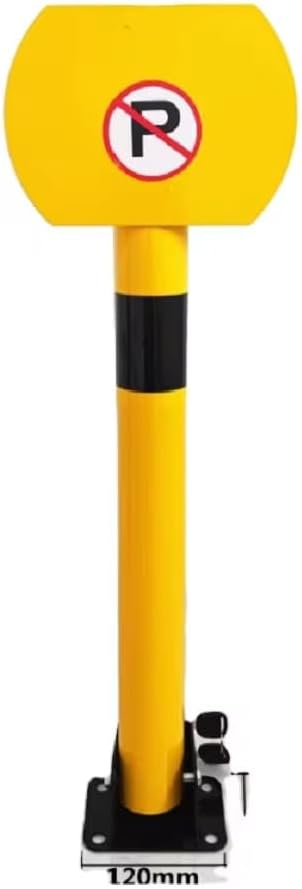 TAZEET Heavy-Duty Manual Parking Space Lock 75cm – Alloy Steel Reserved Parking Barrier with Auto-Lock, 4 Keys & Bolts | Weather Resistant Car Parking Blocker for Home, Office & Commercial Use (Yellow + Black)