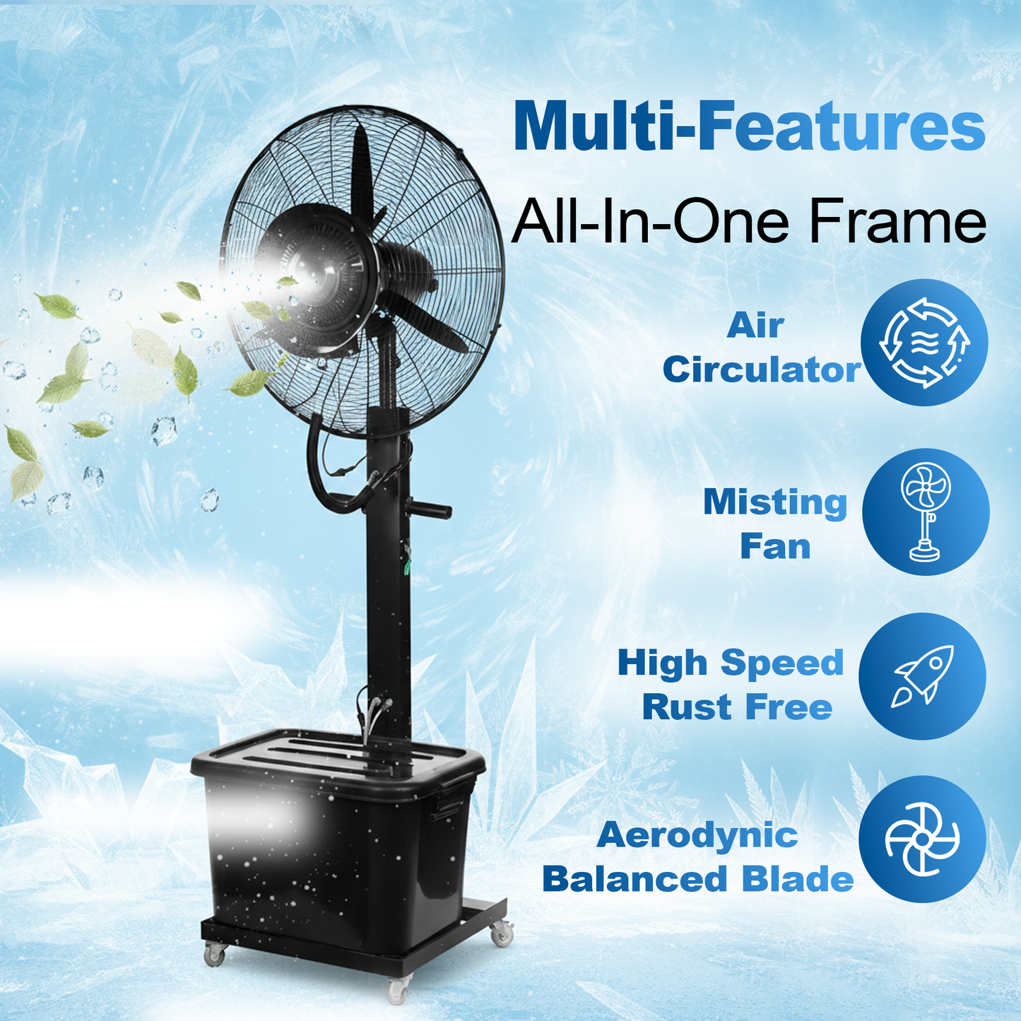 Industrial Misting Fan 26-30in - Outdoor Water Mist Cooling Fan for Patio & Warehouse - product image 6