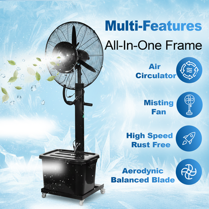 Industrial Misting Fan 26-30in - Outdoor Water Mist Cooling Fan for Patio & Warehouse - product image 6