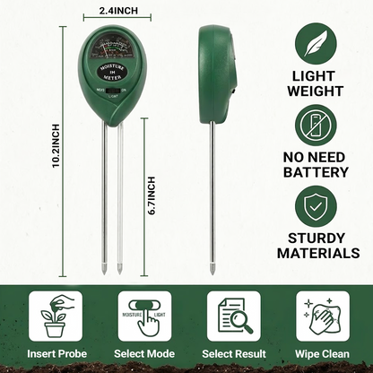 3-in-1 Soil Moisture Meter pH Light Tester - product image 7