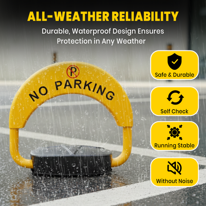 TAZEET Intelligent Remote Control Parking Lock with 110dB Alarm – Heavy-Duty Waterproof Automatic Parking Barrier, Dual Lock System – Anti-Collision Car Space Protector