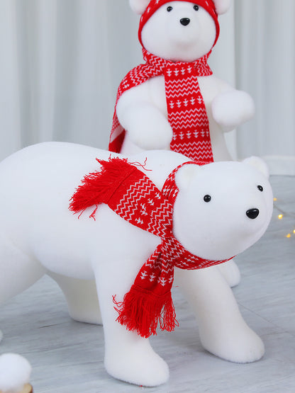 Polar Bear & Snowman Christmas Tree Scene – Window Set Christmas Decoration for Home & Office