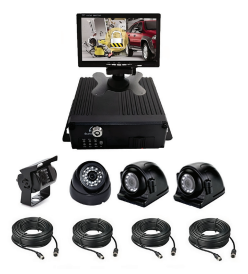 4 Channel Car DVR Kit C-1004 | 2MP | 1080P | 360° View | IP68 Waterproof | G-Sensor | IR Night Vision | Accessories Included