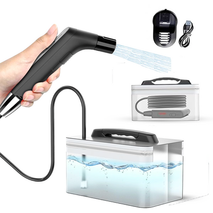 Portable handheld bidet sprayer with rechargeable battery and water tank