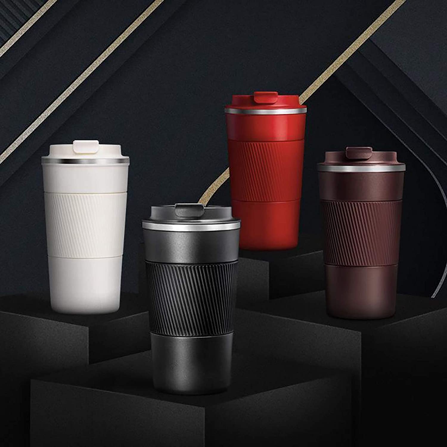 510ml Stainless Steel Coffee Cup - Vacuum Insulated Travel Mug for Home, Office, Outdoor - Keeps Drinks Hot or Cold - Tazeet.com