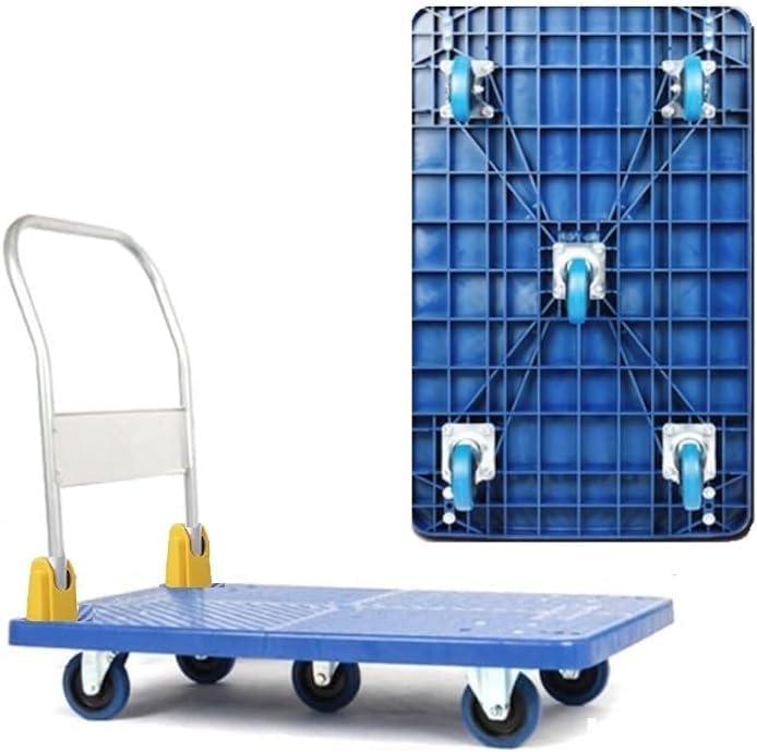 Foldable Platform Truck Dolly with Swivel Wheels - Heavy-Duty Moving Hand Truck for Home, Offices, Groceries and Warehouse Use - Tazeet.com