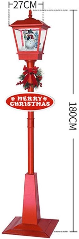 1.8m Christmas Snowing Street Lamp – Outdoor Holiday Decoration for Shopping Malls, Hotels, & Bars