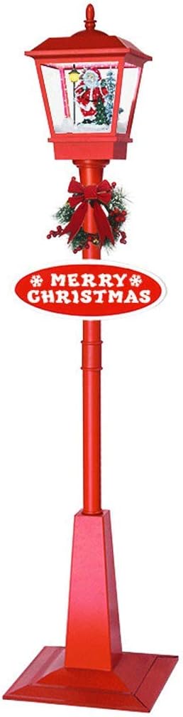 1.8m Christmas Snowing Street Lamp – Outdoor Holiday Decoration for Shopping Malls, Hotels, & Bars