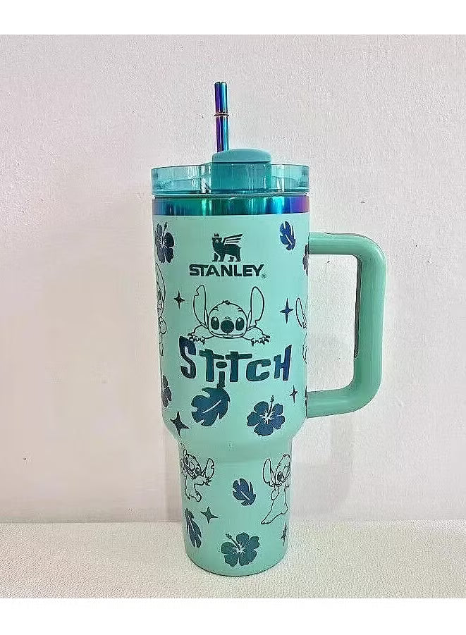 Stanley Quencher H2.0 FlowState tumbler 40 oz, stainless steel vacuum insulated with handle and reusable straw