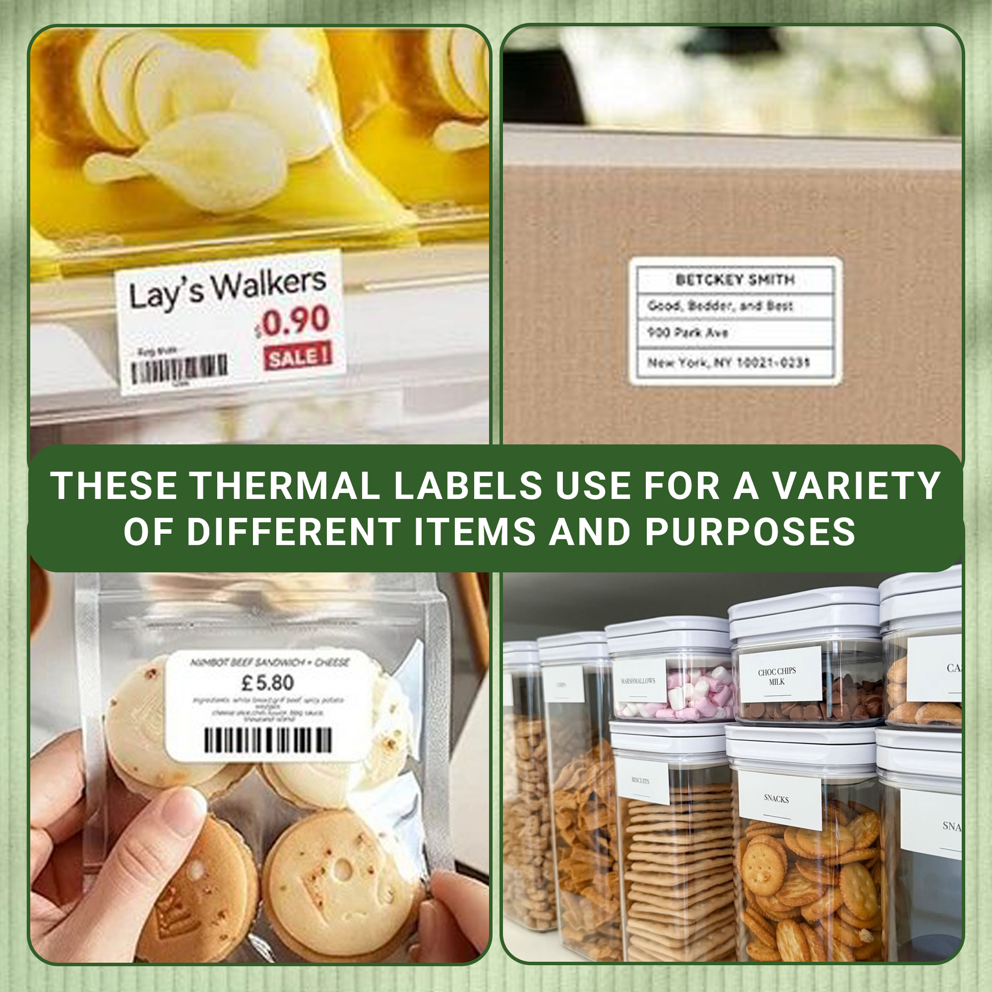 50x30mm Direct Thermal Labels – 4 Rolls / 4000 Waterproof Stickers - alternate view 8