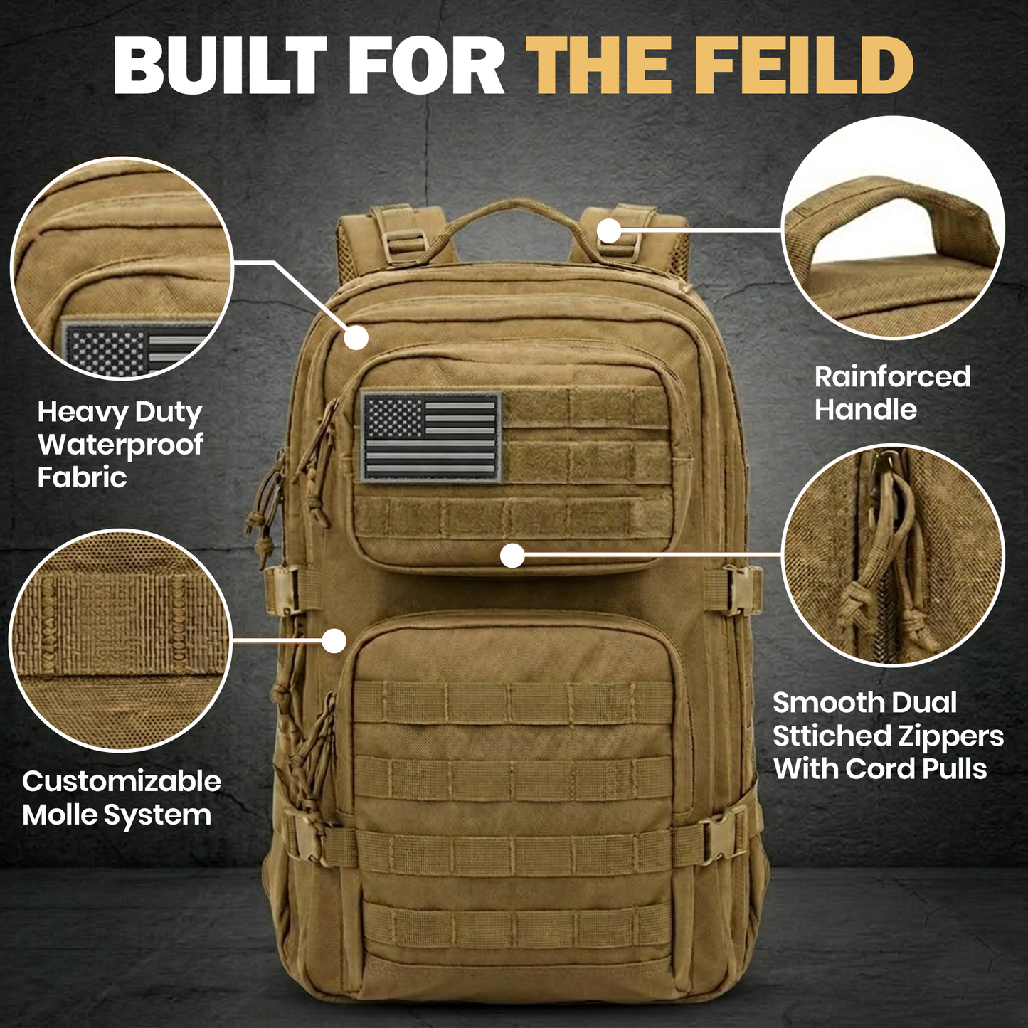 40L Outdoor Hiking Backpack – Waterproof MOLLE Travel & Camping Bag - image 15