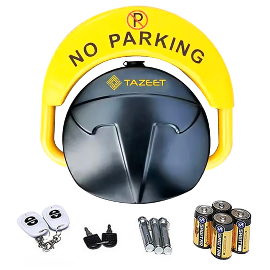 TAZEET Intelligent Remote Control Parking Lock with 110dB Alarm – Heavy-Duty Waterproof Automatic Parking Barrier, Dual Lock System – Anti-Collision Car Space Protector