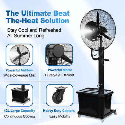 Industrial Misting Fan 26-30in - Outdoor Water Mist Cooling Fan for Patio & Warehouse - product image 5