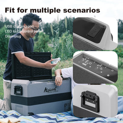 60L Portable Car Refrigerator - 12V/AC Dual Use Freezer for Camping and Travel - Tazeet.com