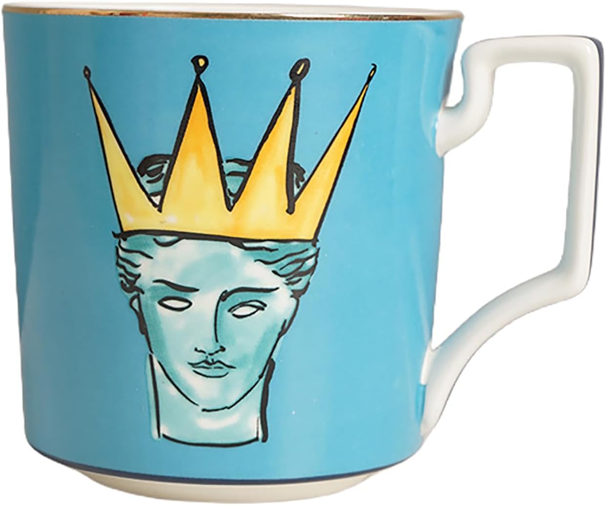 Ginori Mug Sea Blue – Il Viaggio di Nettuno Porcelain Mug with Gift Box, Inspired by Greco-Roman Mythology