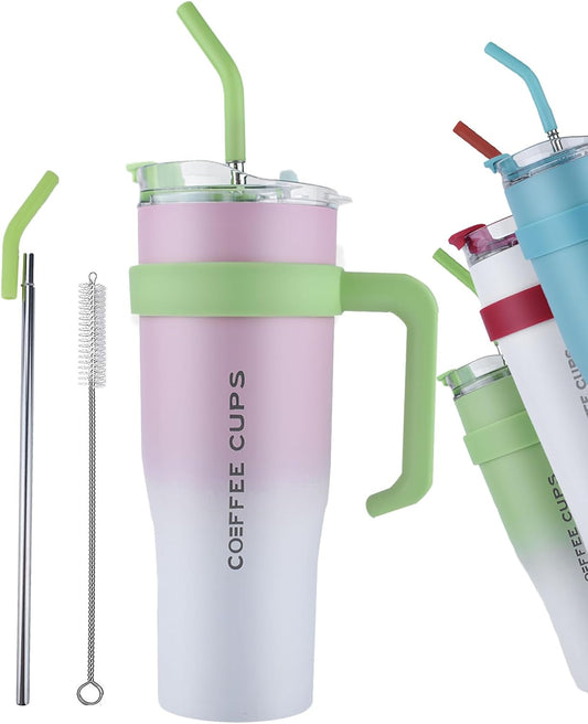 1200ml Vacuum Insulated Stainless Steel Coffee Cup – Leakproof Travel