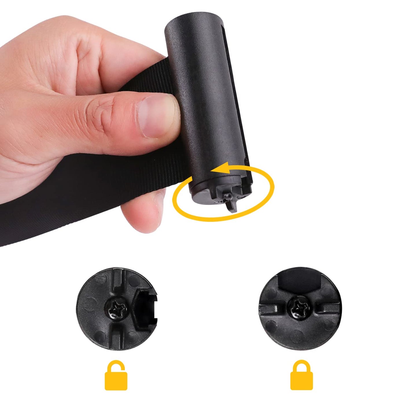 TAZEET Retractable Queue Barrier Stanchion – 2M Black Nylon Belt, 4-Way Steel Crowd Control Post with Heavy Duty Base – 1PC, 2PCS, 4PCS, 6PCS & 8PCS Pack – For Banks, Malls, Airports & Events UAE