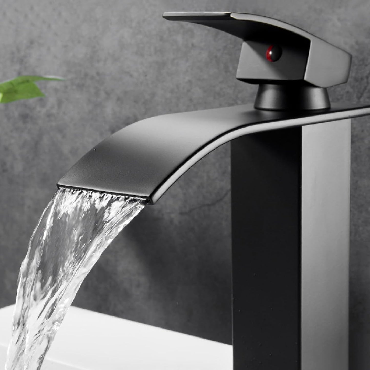 Waterfall Bathroom Faucet – Stainless Steel Vanity Sink Faucet, Single Handle Basin Mixer Tap for Hot & Cold Water, Modern Short Design - image 5