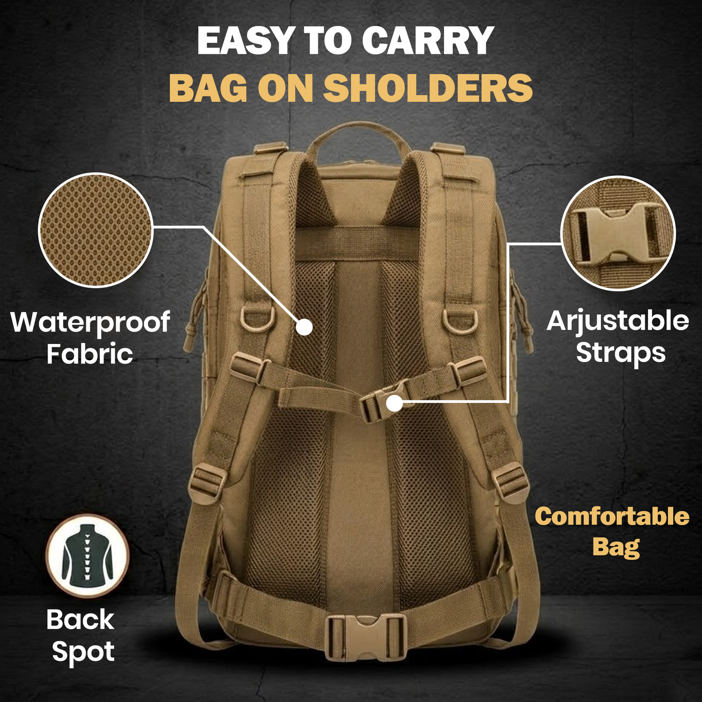 40L Outdoor Hiking Backpack – Waterproof MOLLE Travel & Camping Bag - image 12