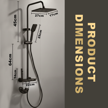 TAZEET Piano Key Thermostatic Shower Set - Rain Head, Hand Shower, Shattaf & Tub Spout - image 10