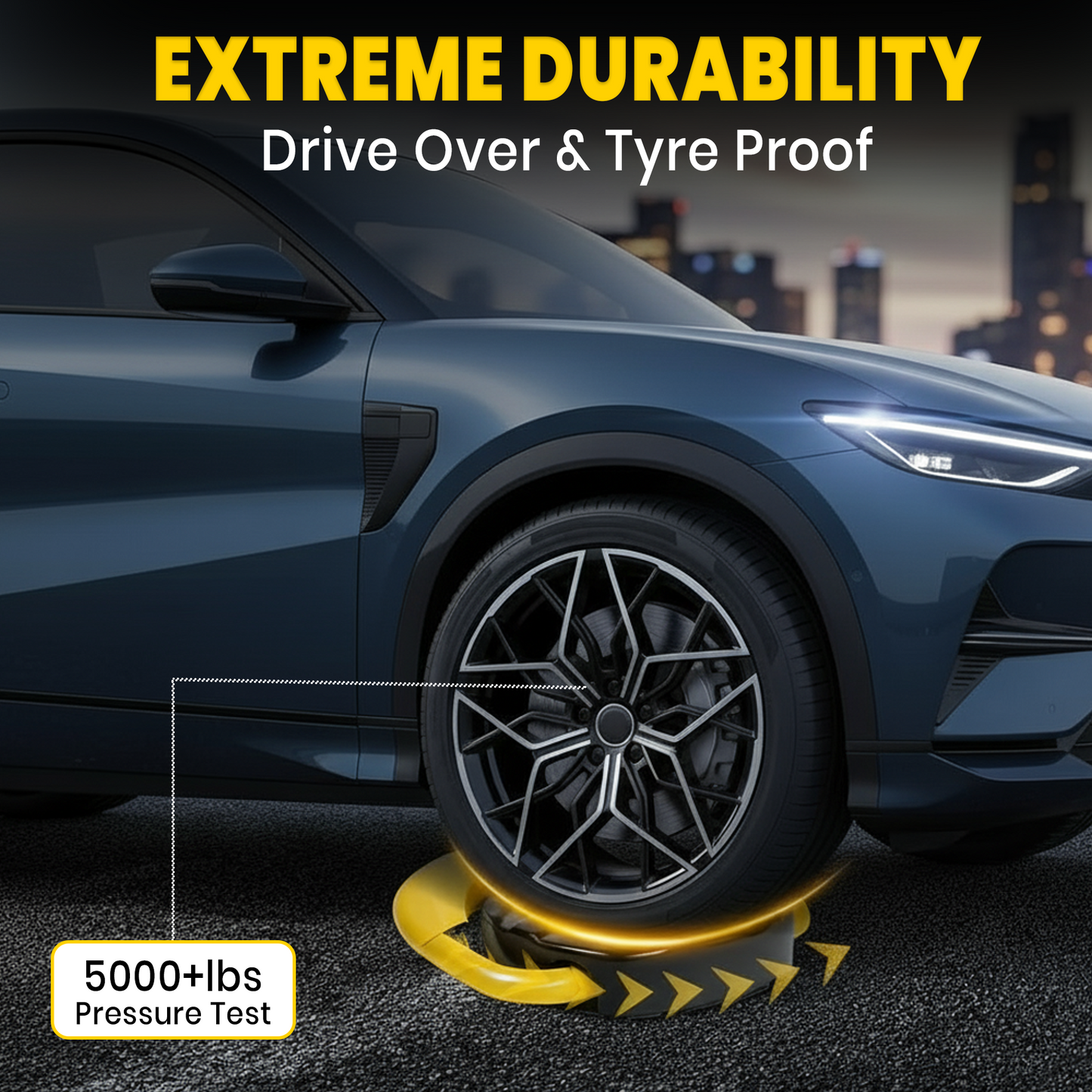 Remote Control Parking Lock with 110dB Alarm – Waterproof Parking Barrier