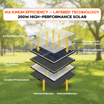 200W Portable Foldable Solar Panel – Solar Charger for Camping & Off-Grid Use - image 8