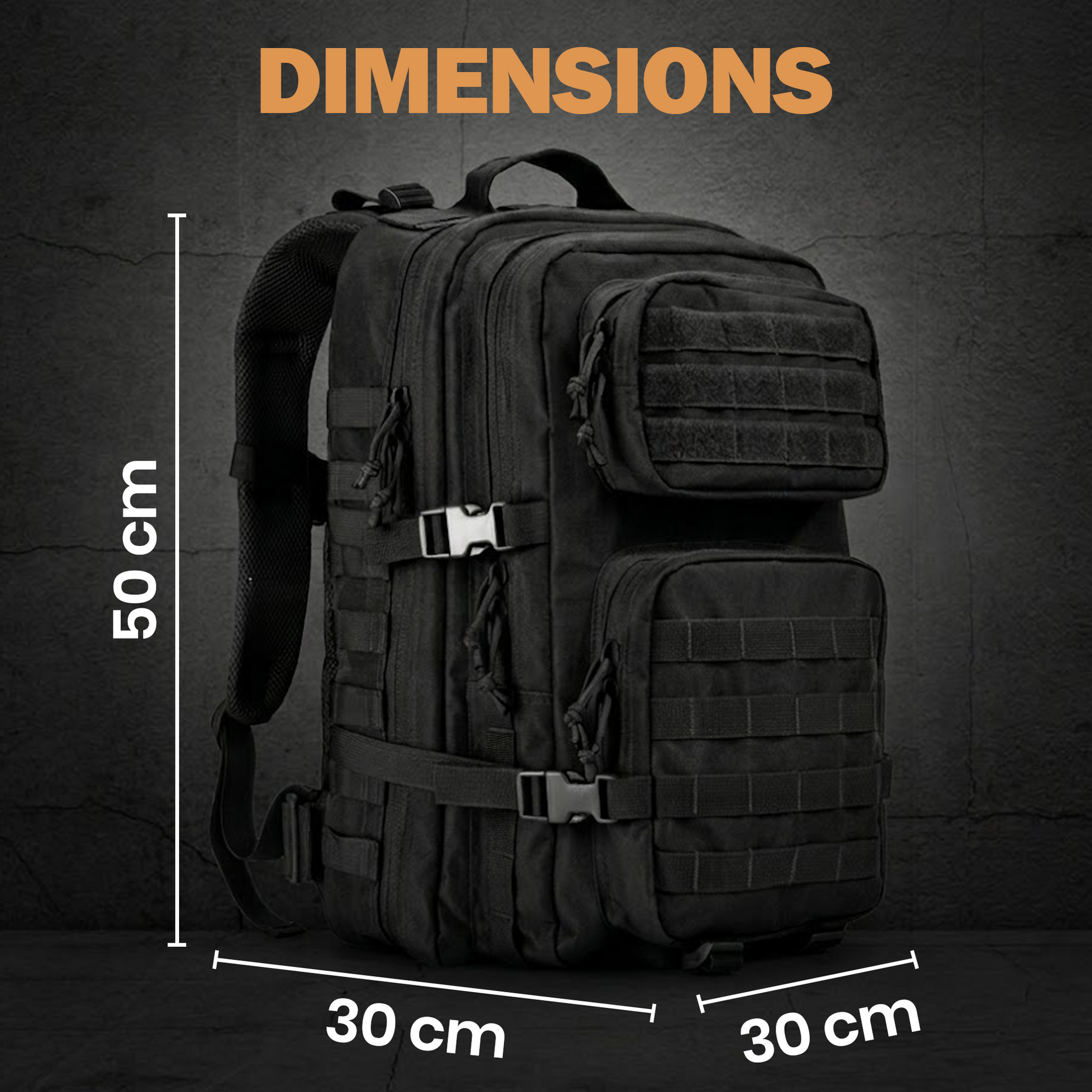 TAZEET 40L Outdoor Hiking Backpack MOLLE Travel Bag