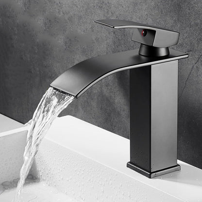 Waterfall Bathroom Faucet – Stainless Steel Vanity Sink Faucet, Single Handle Basin Mixer Tap for Hot & Cold Water, Modern Short Design - image 6