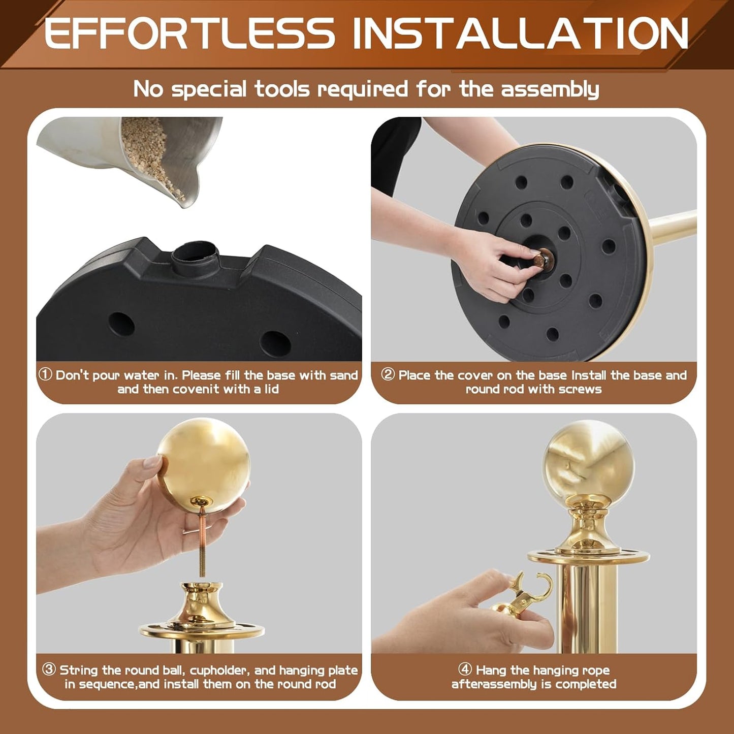 TAZEET Gold & Silver Queue Barrier Posts with 1.5M Red Velvet Rope – Stainless Steel Stanchion Rope Divider (2PCS Set) – Luxury Crowd Control for Hotels, Events & VIP Areas UAE