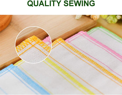 Tazeet Cotton Wiping Cloth Cleaning Towel Set Kitchen Cloth Cleaning Rag for Dishes, Cooktops, Hoods and Vents - 3 Pack, 9 Count