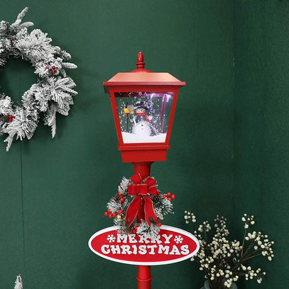 1.8m Christmas Snowing Street Lamp – Outdoor Holiday Decoration for Shopping Malls, Hotels, & Bars