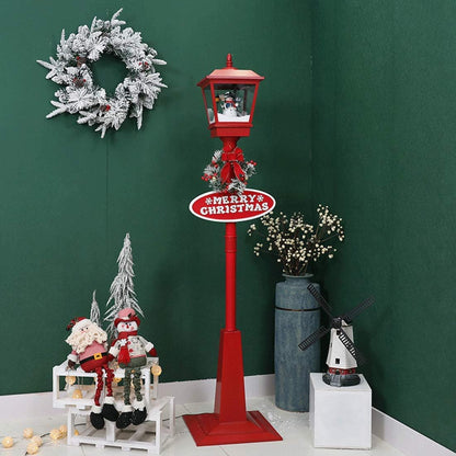 1.8m Christmas Snowing Street Lamp – Outdoor Holiday Decoration for Shopping Malls, Hotels, & Bars